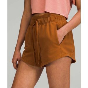 Lululemon Inner Glow High Rise Shorts 4” size 4 Copper Brown
